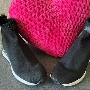 Gently used -Michael Kors Women's SKYLER Metallic Rhinestone Sneaker Booties 9